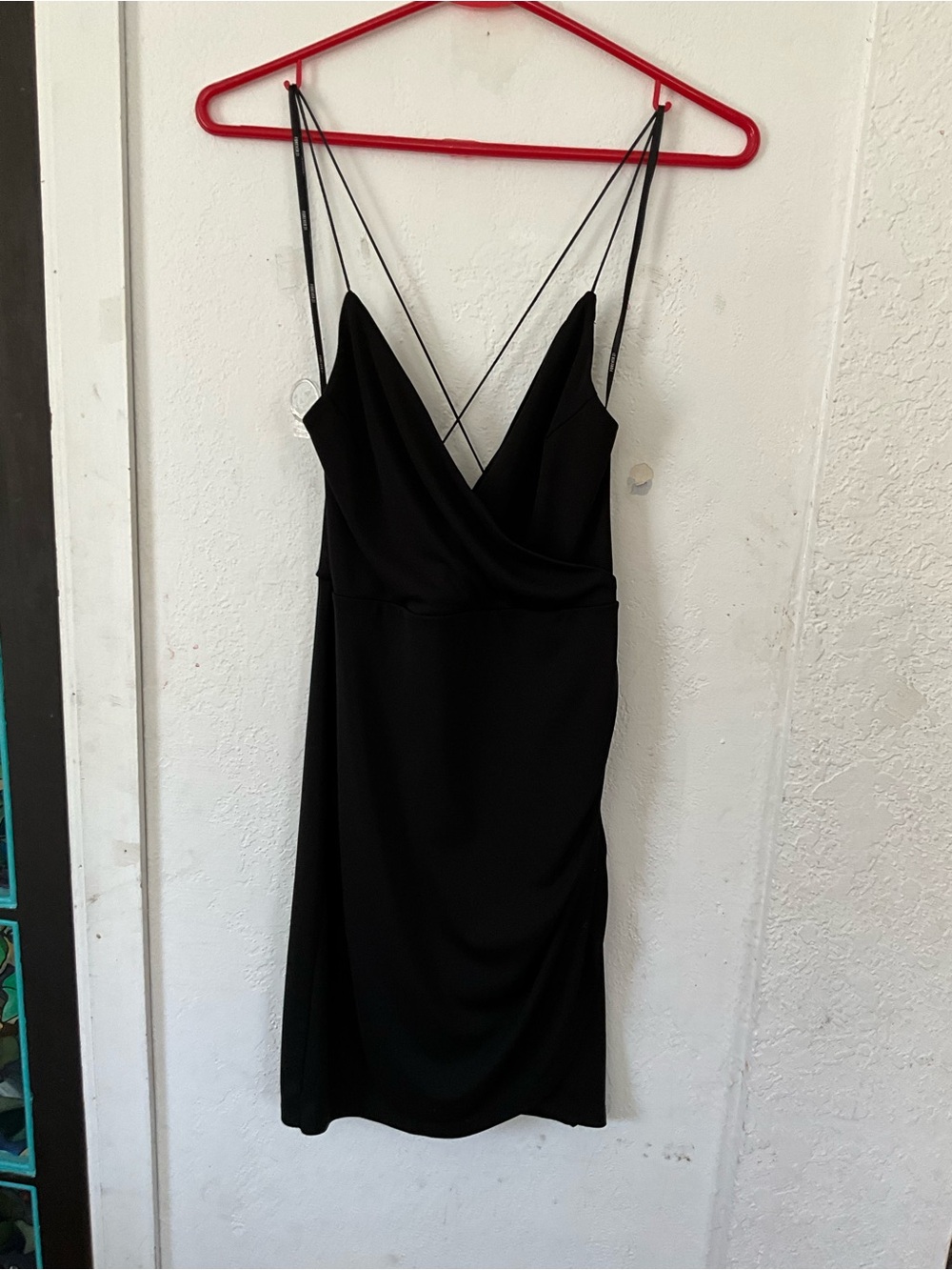 Forever 21 Black Slip Dress with Crisscross Straps